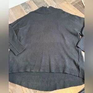 Free‎ People Oversized Mock Neck Sweater Black Cozy Slouchy Tunic